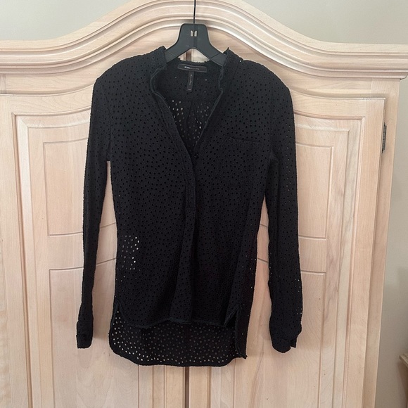 *2/$25 SALE* BCBG XXS Perforated Shirt - Picture 1 of 3